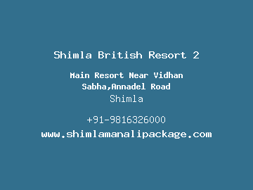 Shimla British Resort 2, Shimla