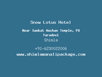 Snow Lotus Hotel, Shimla
