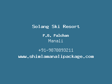Solang Ski Resort, Manali