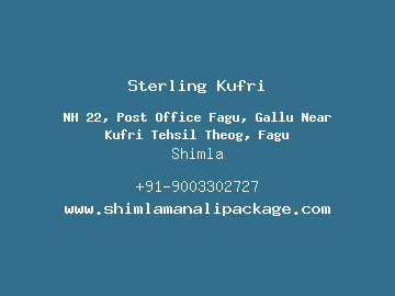 Sterling Kufri, Shimla