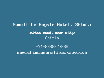 Summit Le Royale Hotel, Shimla, Shimla