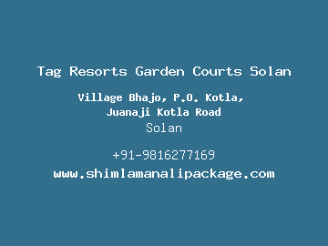 Tag Resorts Garden Courts Solan, Solan