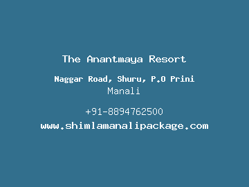 The Anantmaya Resort, Manali