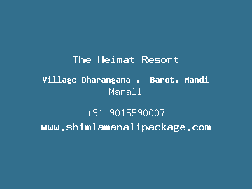 The Heimat Resort, Manali