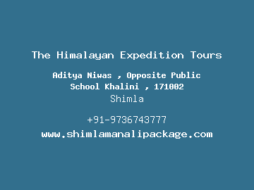 The Himalayan Expedition Tours, Shimla
