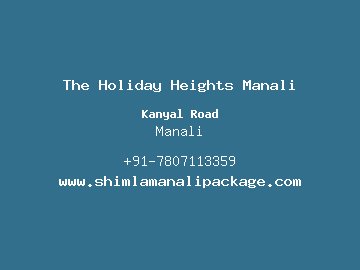 The Holiday Heights Manali, Manali