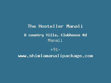 The Hosteller Manali, Manali