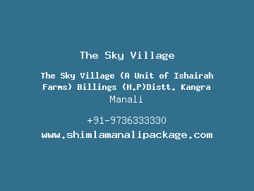 The Sky Village, Manali