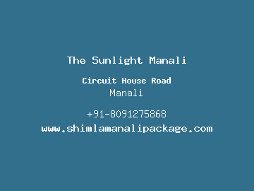 The Sunlight Manali, Manali