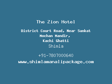 The Zion Hotel, Shimla