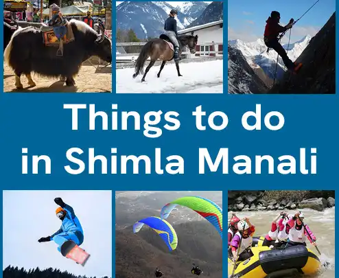 things to do in Shimla Manali