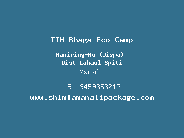 TIH Bhaga Eco Camp, Manali