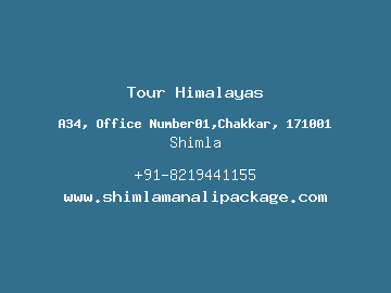 Tour Himalayas, Shimla