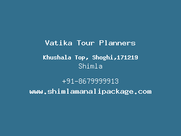 Vatika Tour Planners, Shimla