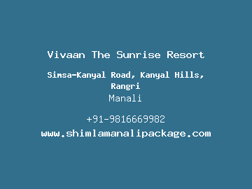 Vivaan The Sunrise Resort, Manali