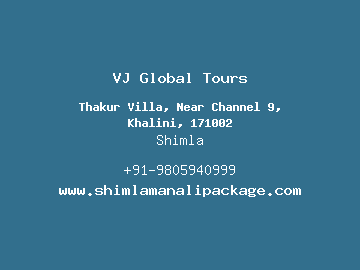 VJ Global Tours, Shimla