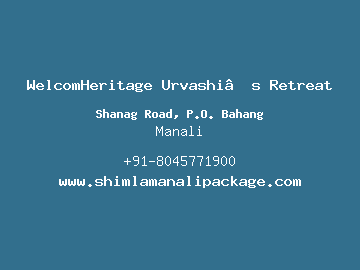 WelcomHeritage Urvashi’s Retreat, Manali