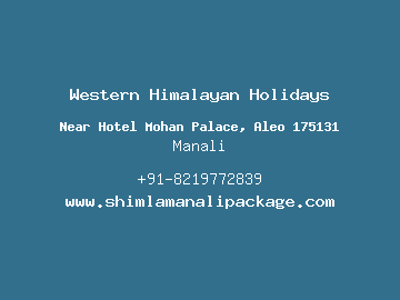 Western Himalayan Holidays, Manali