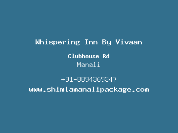 Whispering Inn By Vivaan, Manali