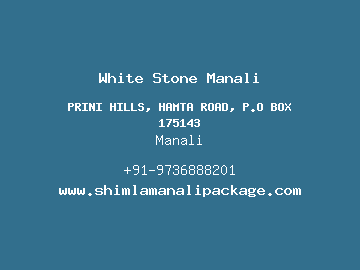 White Stone Manali, Manali