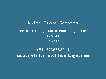 White Stone Resorts, Manali