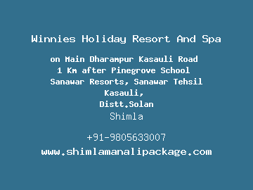 Winnies Holiday Resort And Spa, Shimla