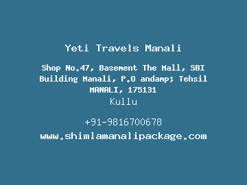 Yeti Travels Manali, Kullu
