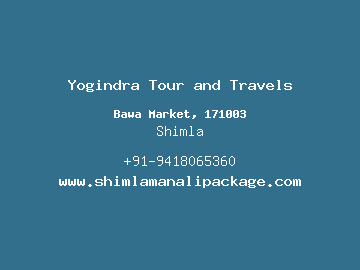 Yogindra Tour and Travels, Shimla