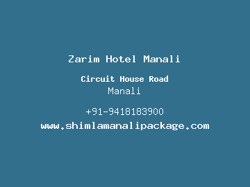 Zarim Hotel Manali, Manali